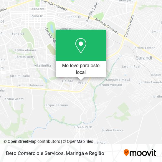 Beto Comercio e Servicos mapa