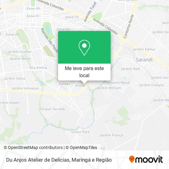 Du Anjos Atelier de Delicias mapa