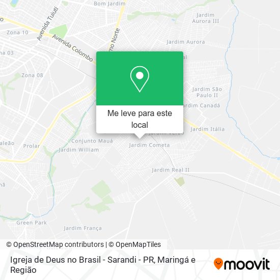 Igreja de Deus no Brasil - Sarandi - PR mapa