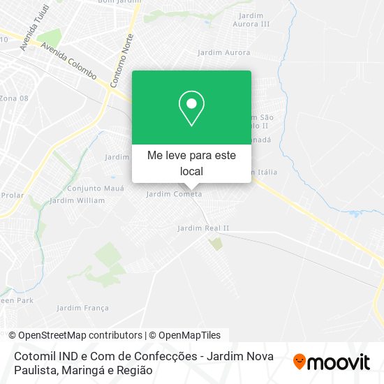 Cotomil IND e Com de Confecções - Jardim Nova Paulista mapa