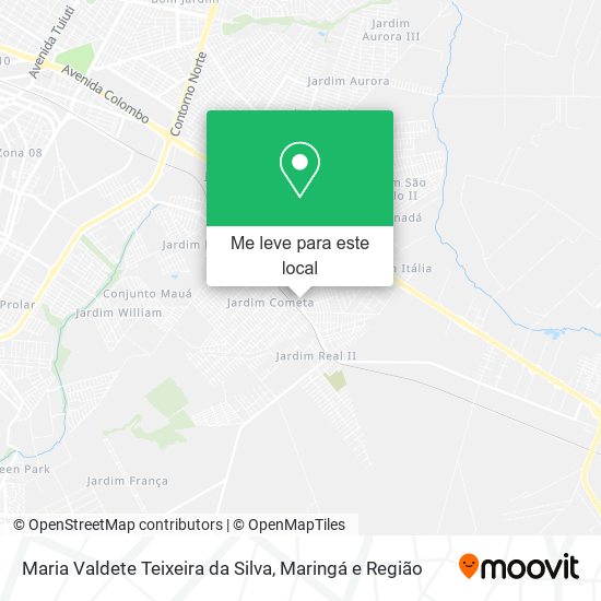 Maria Valdete Teixeira da Silva mapa