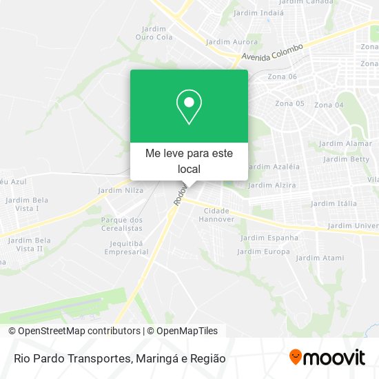 Rio Pardo Transportes mapa