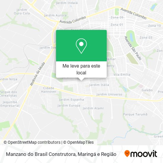 Manzano do Brasil Construtora mapa