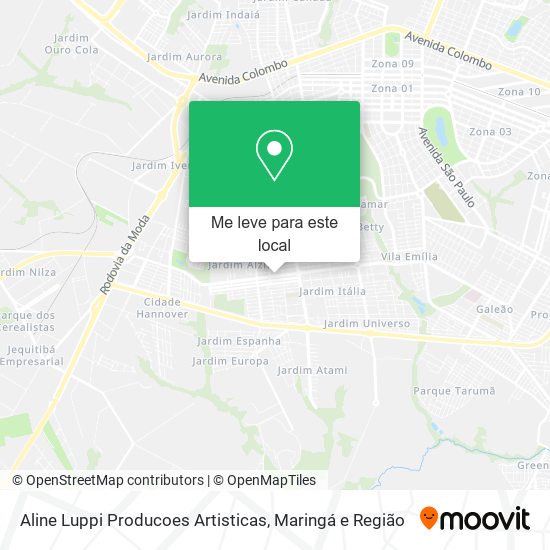 Aline Luppi Producoes Artisticas mapa