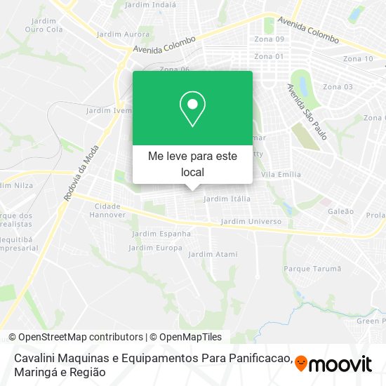 Cavalini Maquinas e Equipamentos Para Panificacao mapa