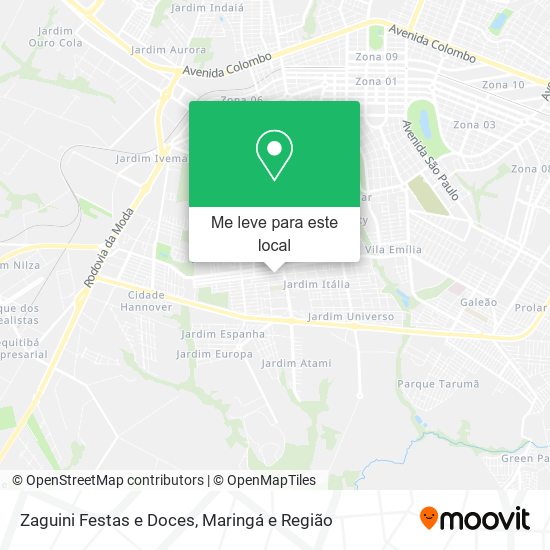 Zaguini Festas e Doces mapa