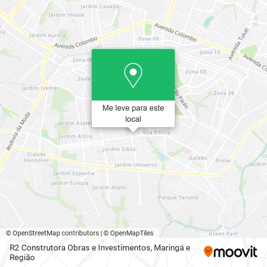 R2 Construtora Obras e Investimentos mapa