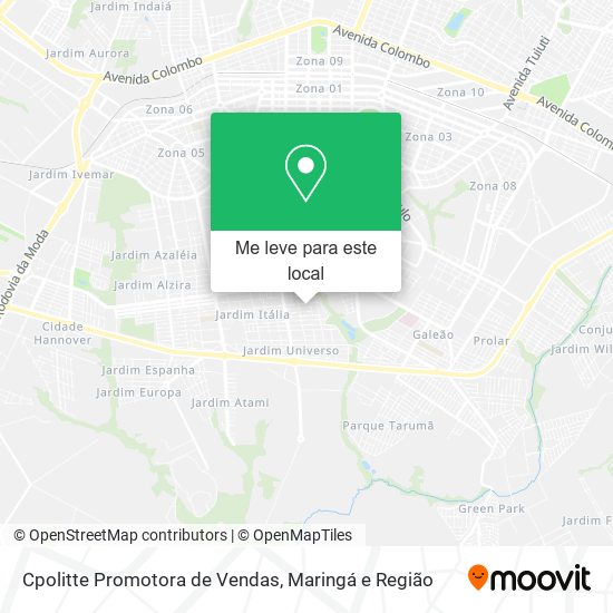 Cpolitte Promotora de Vendas mapa