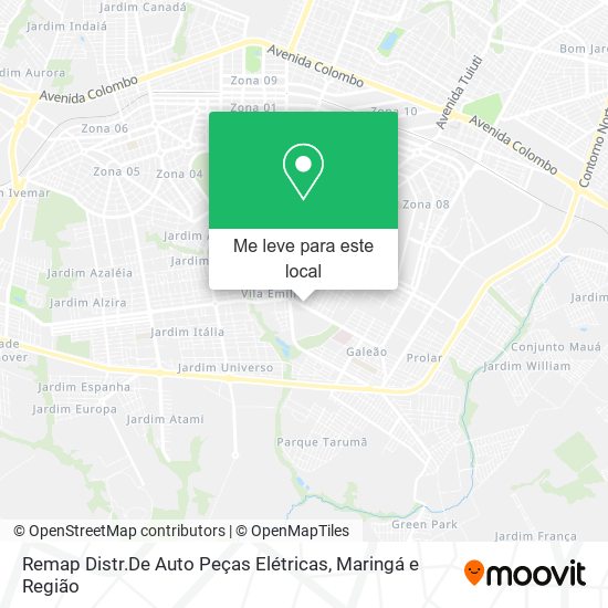 Remap Distr.De Auto Peças Elétricas mapa