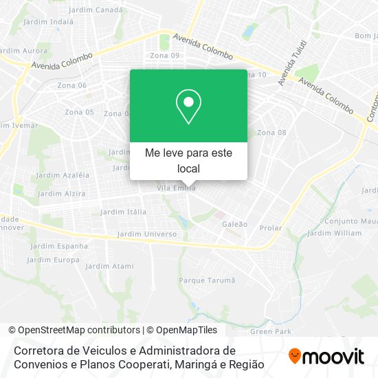 Corretora de Veiculos e Administradora de Convenios e Planos Cooperati mapa