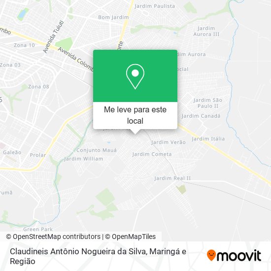 Claudineis Antônio Nogueira da Silva mapa