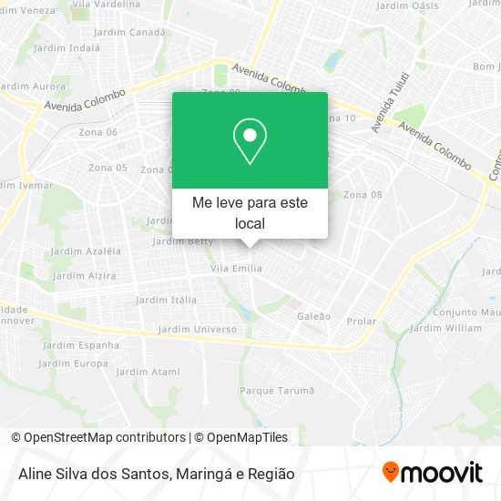 Aline Silva dos Santos mapa