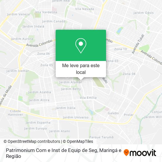 Patrimonium Com e Inst de Equip de Seg mapa