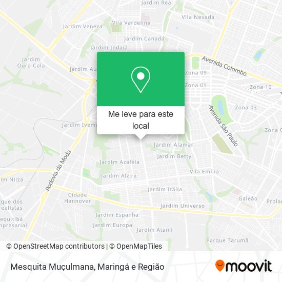 Mesquita Muçulmana mapa