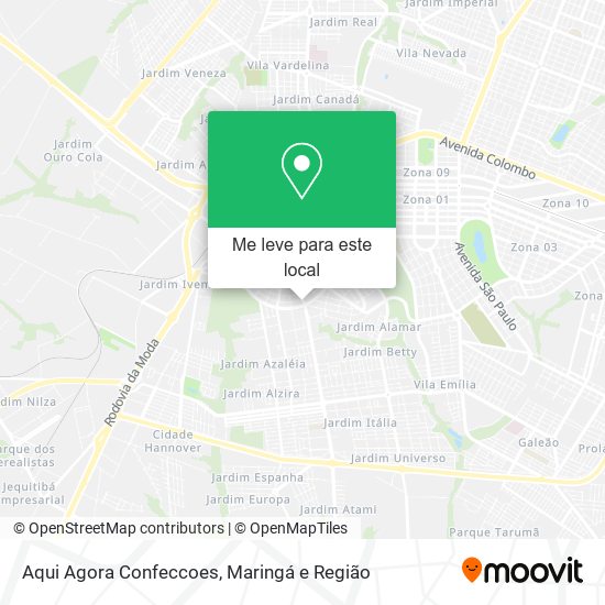 Aqui Agora Confeccoes mapa