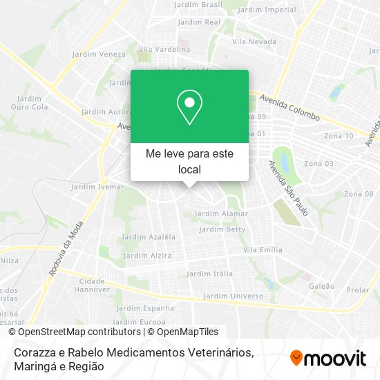 Corazza e Rabelo Medicamentos Veterinários mapa