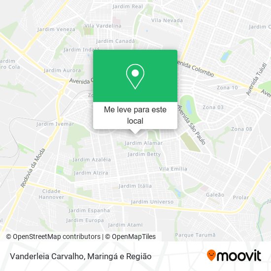 Vanderleia Carvalho mapa