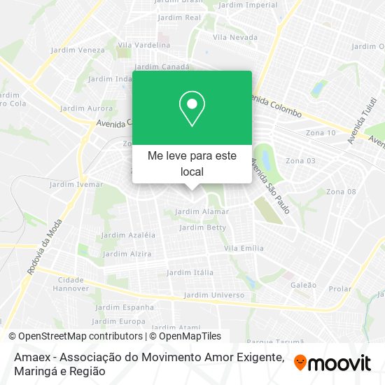 Amaex - Associação do Movimento Amor Exigente mapa