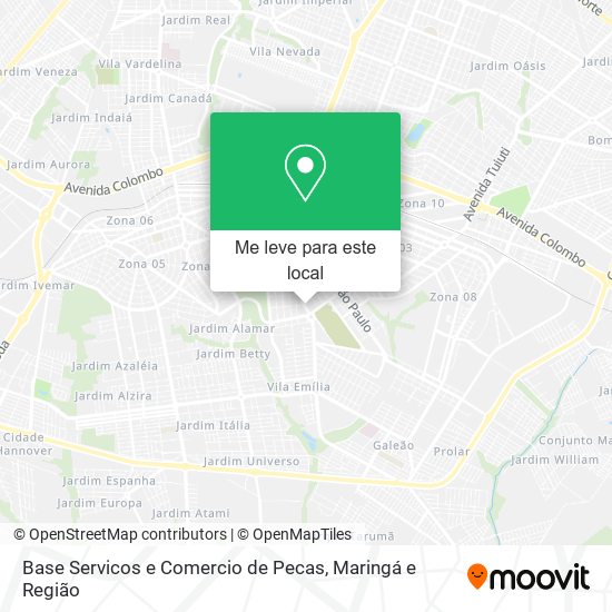 Base Servicos e Comercio de Pecas mapa