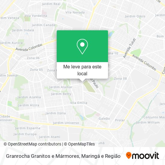 Granrocha Granitos e Mármores mapa