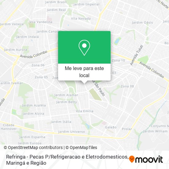 Refringa - Pecas P / Refrigeracao e Eletrodomesticos mapa