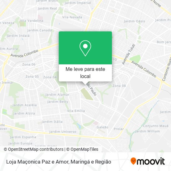 Loja Maçonica Paz e Amor mapa