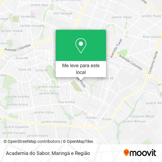 Academia do Sabor mapa