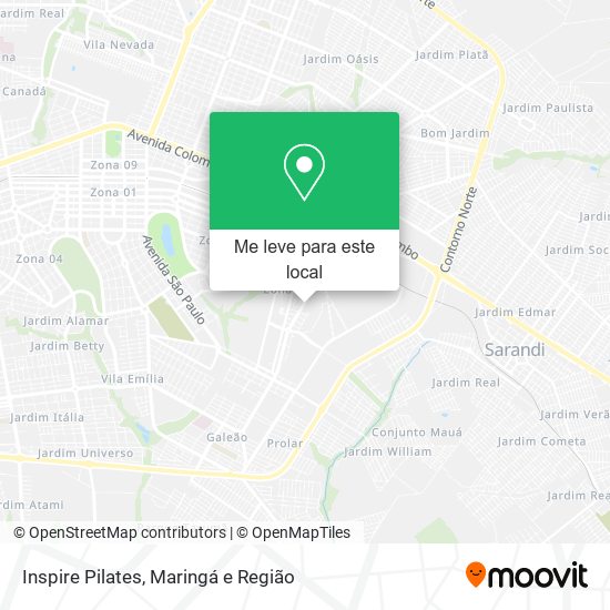 Inspire Pilates mapa