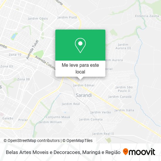 Belas Artes Moveis e Decoracoes mapa