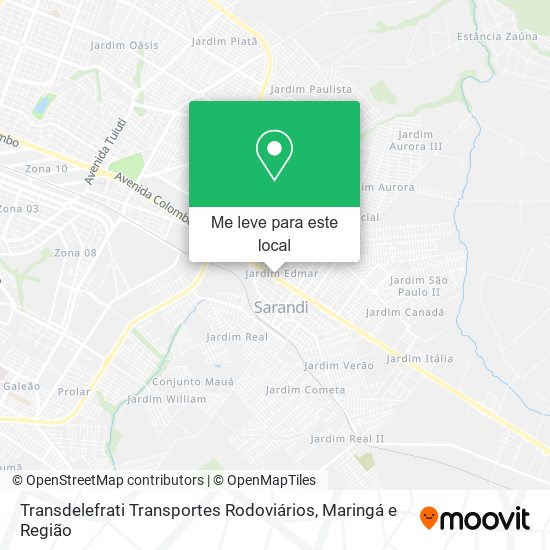 Transdelefrati Transportes Rodoviários mapa