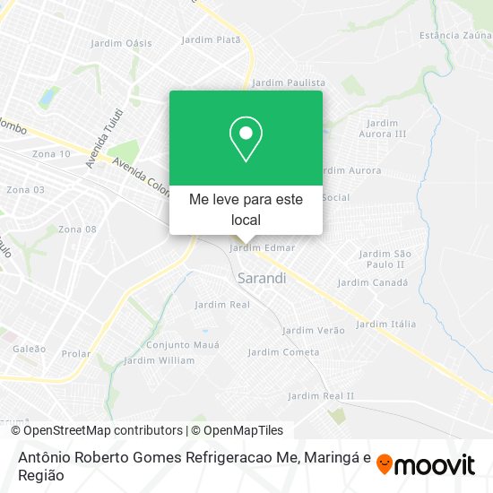 Antônio Roberto Gomes Refrigeracao Me mapa