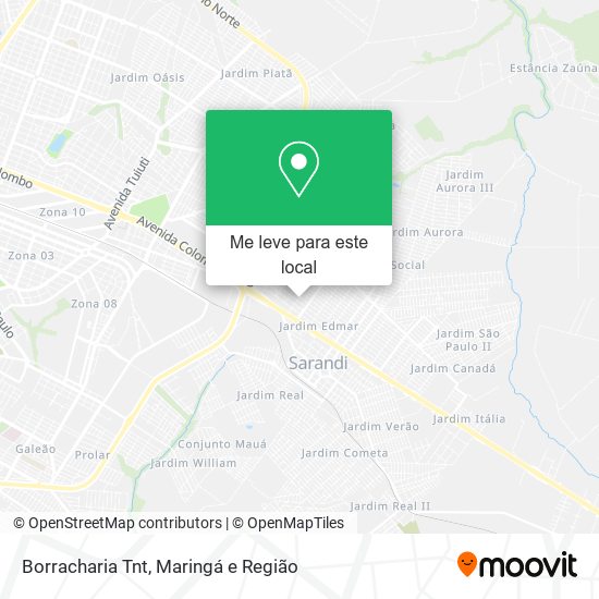Borracharia Tnt mapa