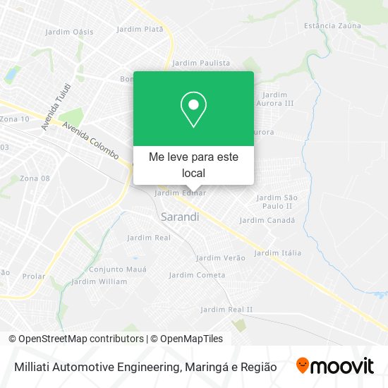 Milliati Automotive Engineering mapa