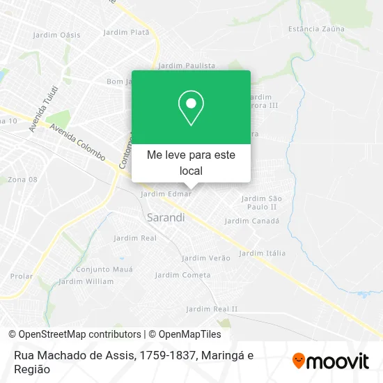 Rua Machado de Assis, 1759-1837 mapa