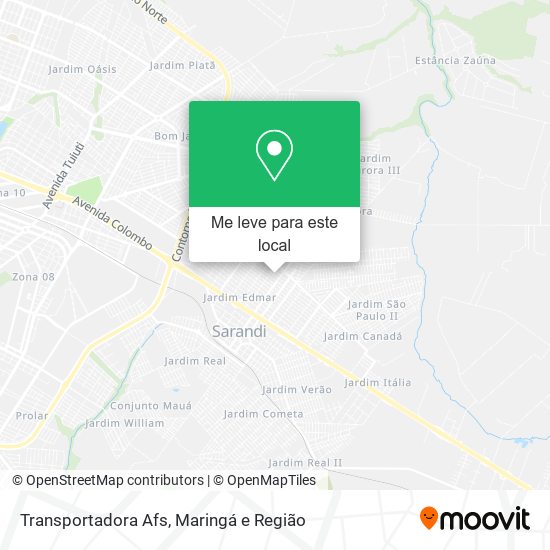 Transportadora Afs mapa