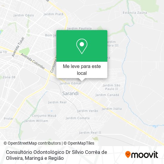 Consultório Odontológico Dr Sílvio Corrêa de Oliveira mapa