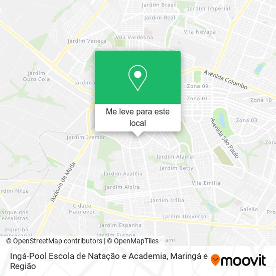 Ingá-Pool Escola de Natação e Academia mapa