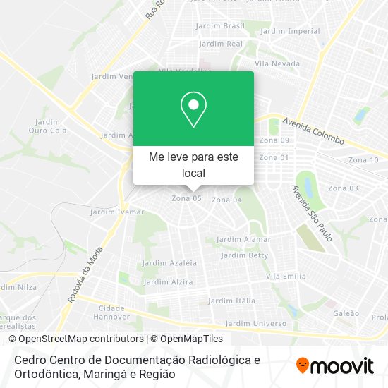 Cedro Centro de Documentação Radiológica e Ortodôntica mapa