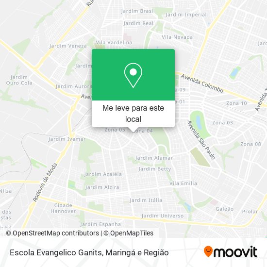 Escola Evangelico Ganits mapa