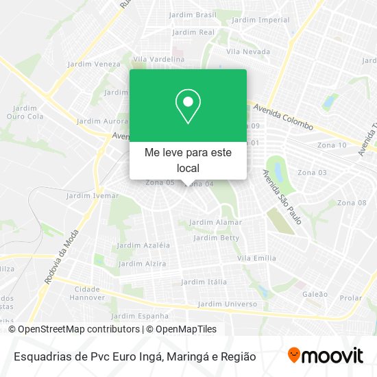 Esquadrias de Pvc Euro Ingá mapa