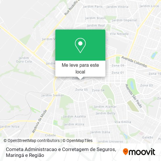 Cometa Administracao e Corretagem de Seguros mapa