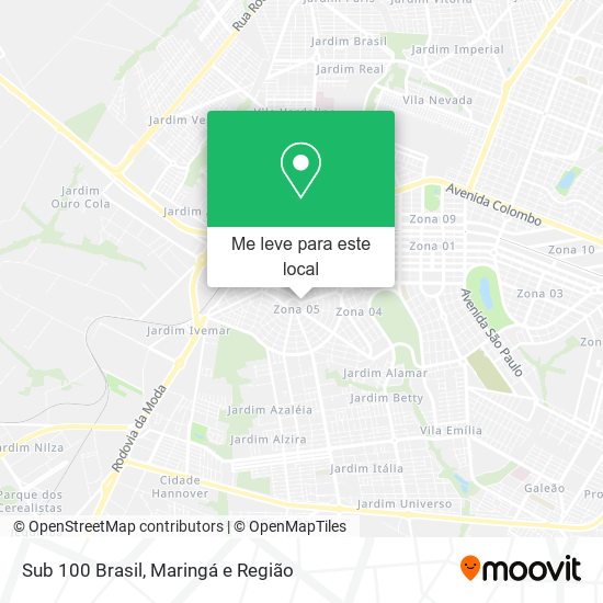 Sub 100 Brasil mapa