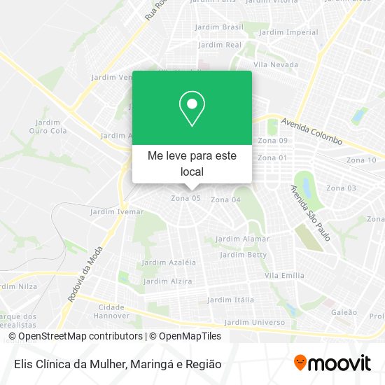 Elis Clínica da Mulher mapa