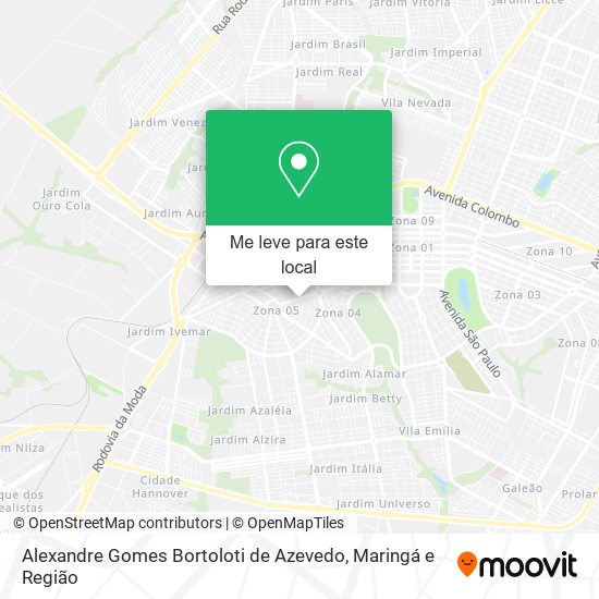 Alexandre Gomes Bortoloti de Azevedo mapa