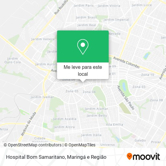 Hospital Bom Samaritano mapa