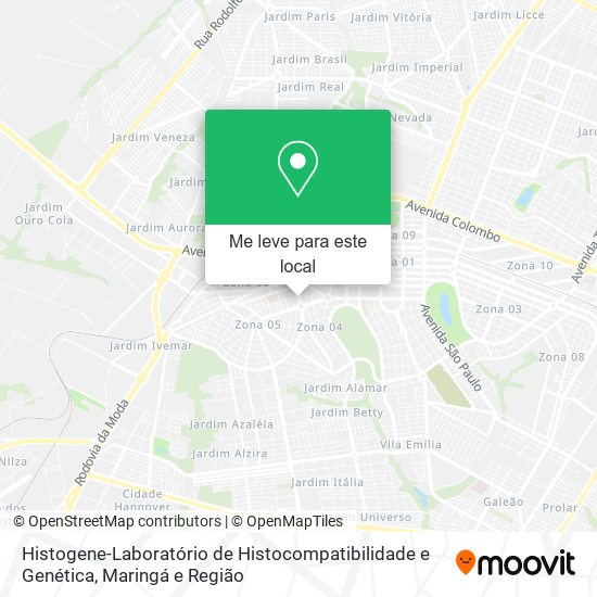 Histogene-Laboratório de Histocompatibilidade e Genética mapa