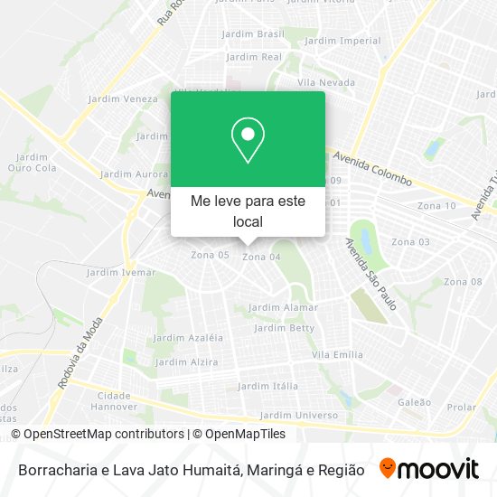 Borracharia e Lava Jato Humaitá mapa