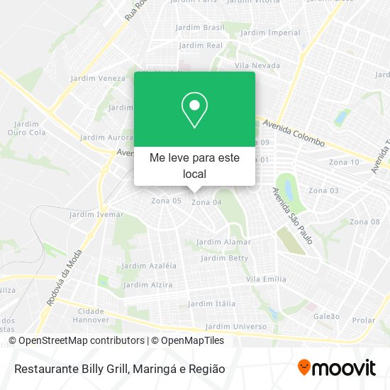 Restaurante Billy Grill mapa