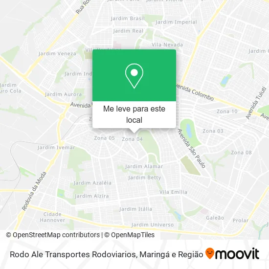 Rodo Ale Transportes Rodoviarios mapa