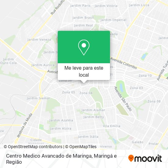 Centro Medico Avancado de Maringa mapa